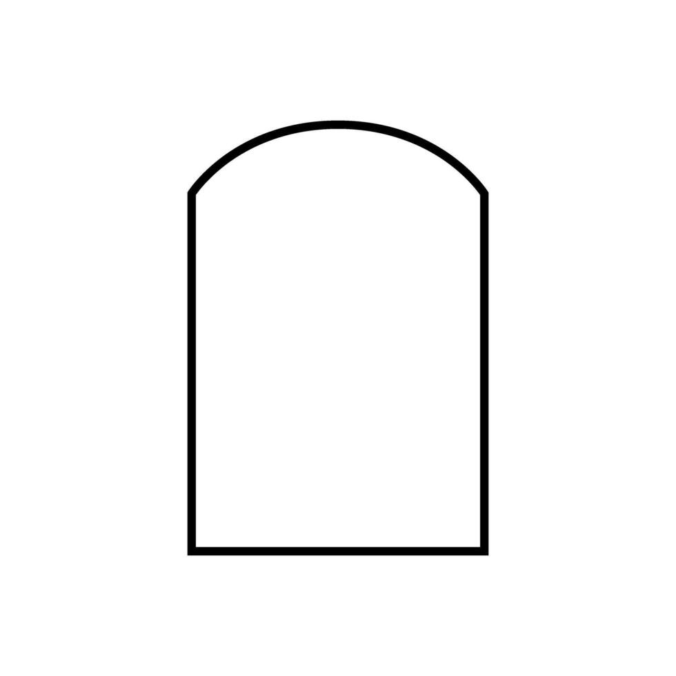 Gravestone icon . Grave illustration sign. Tombstone symbol. Rip logo. vector