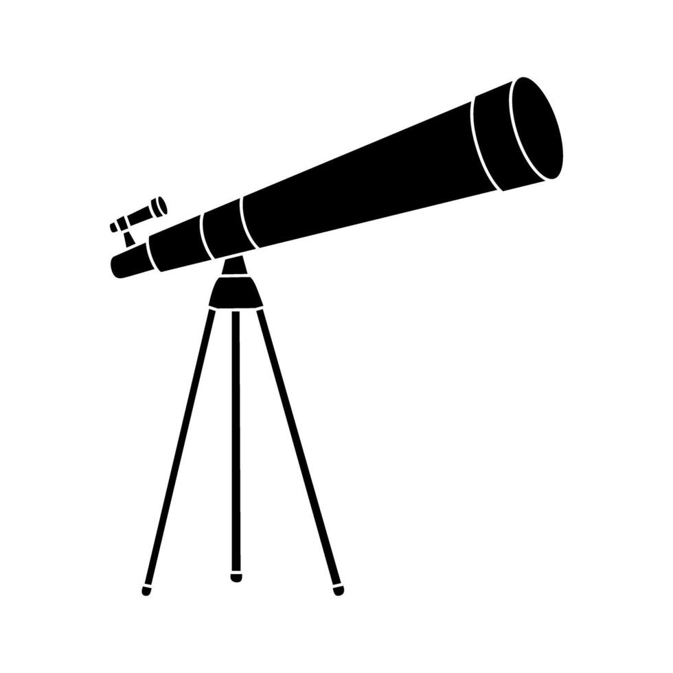 Telescope icon . Astronomy illustration sign. Spyglass symbol or logo. vector