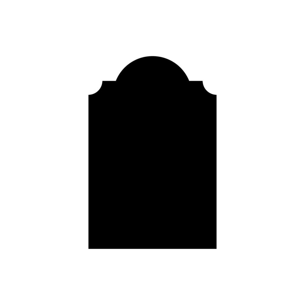 Gravestone icon . Grave illustration sign. Tombstone symbol. Rip logo. vector