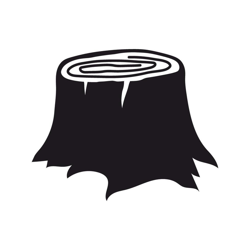 Stump icon . Tree Stub illustration sign. Wood symbol or logo. vector