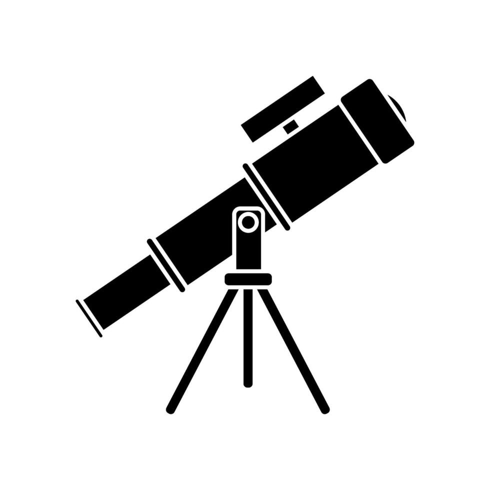 Telescope icon . Astronomy illustration sign. Spyglass symbol or logo. vector