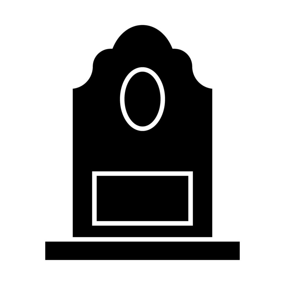 Gravestone icon . Grave illustration sign. Tombstone symbol. Rip logo. vector