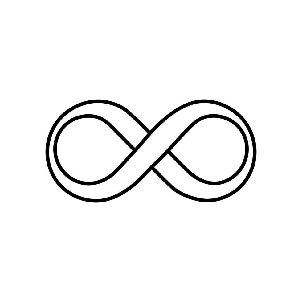 Infinity icon . Mobius loop shape illustration sign. unlimited symbol. forever logo. vector