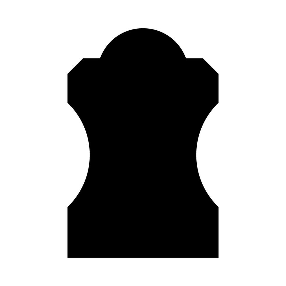 Gravestone icon . Grave illustration sign. Tombstone symbol. Rip logo. vector