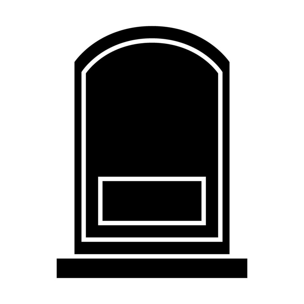 Gravestone icon . Grave illustration sign. Tombstone symbol. Rip logo. vector