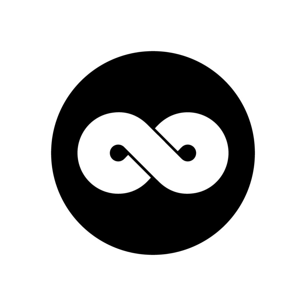 infinito icono . Mobius lazo forma ilustración signo. ilimitado símbolo. Siempre logo. vector