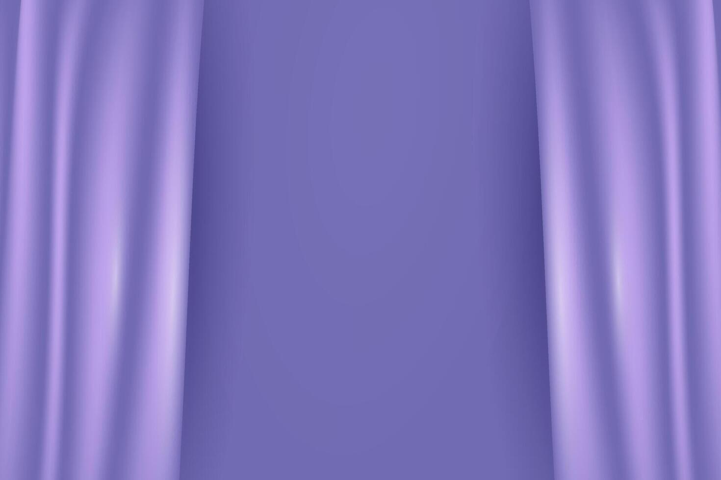 texture of silk, satin, drapery fabric on luxurious background. Portiere, curtain material purple violet purple trending color. vector