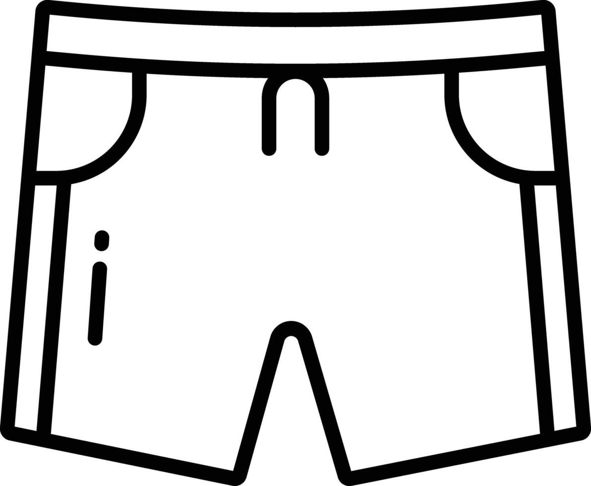 pantalones cortos contorno ilustración vector