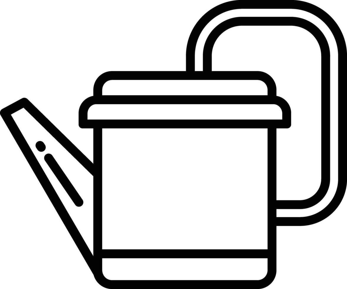 Watering can outline illustration vector
