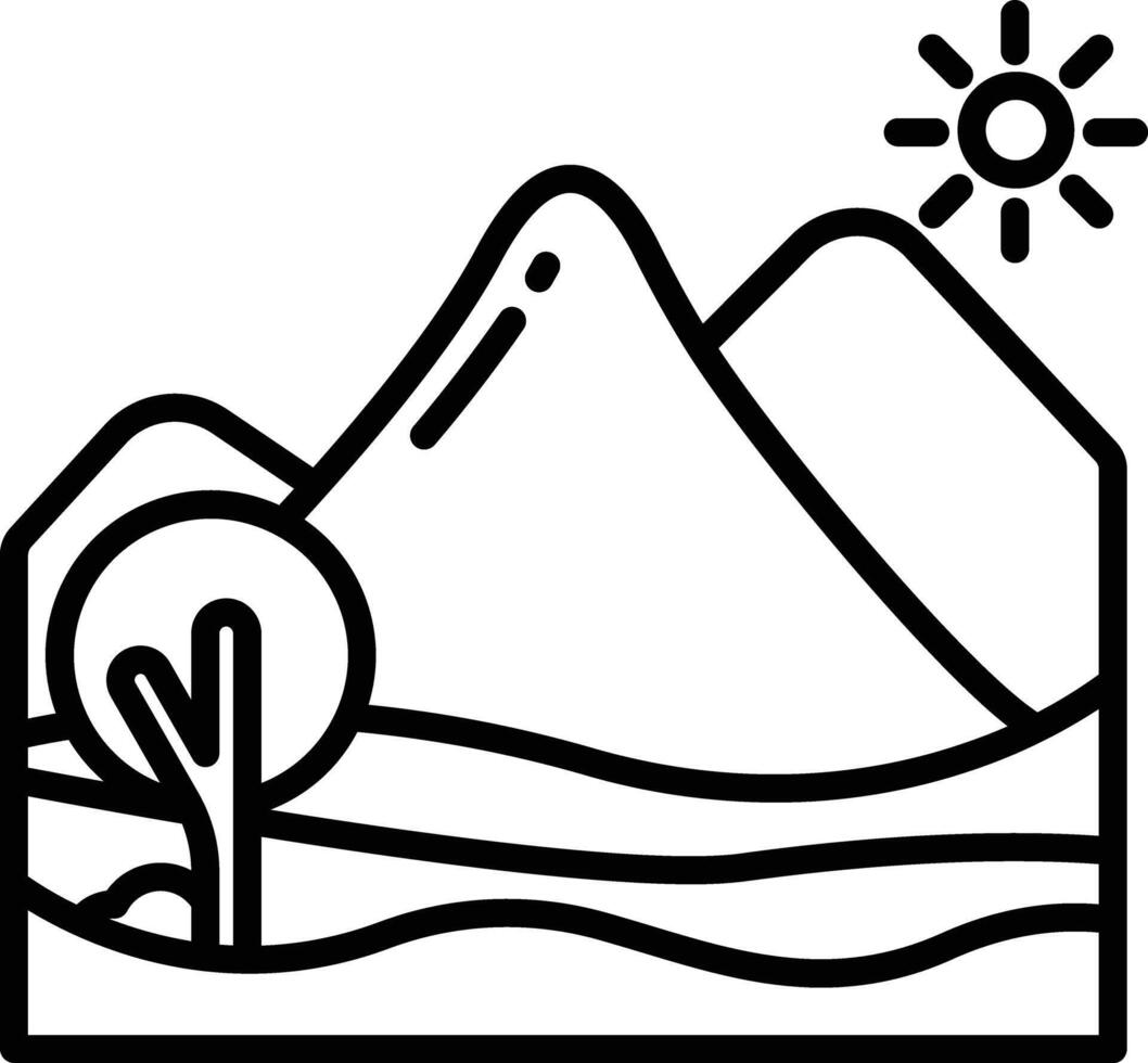 mountain outline illustration vector