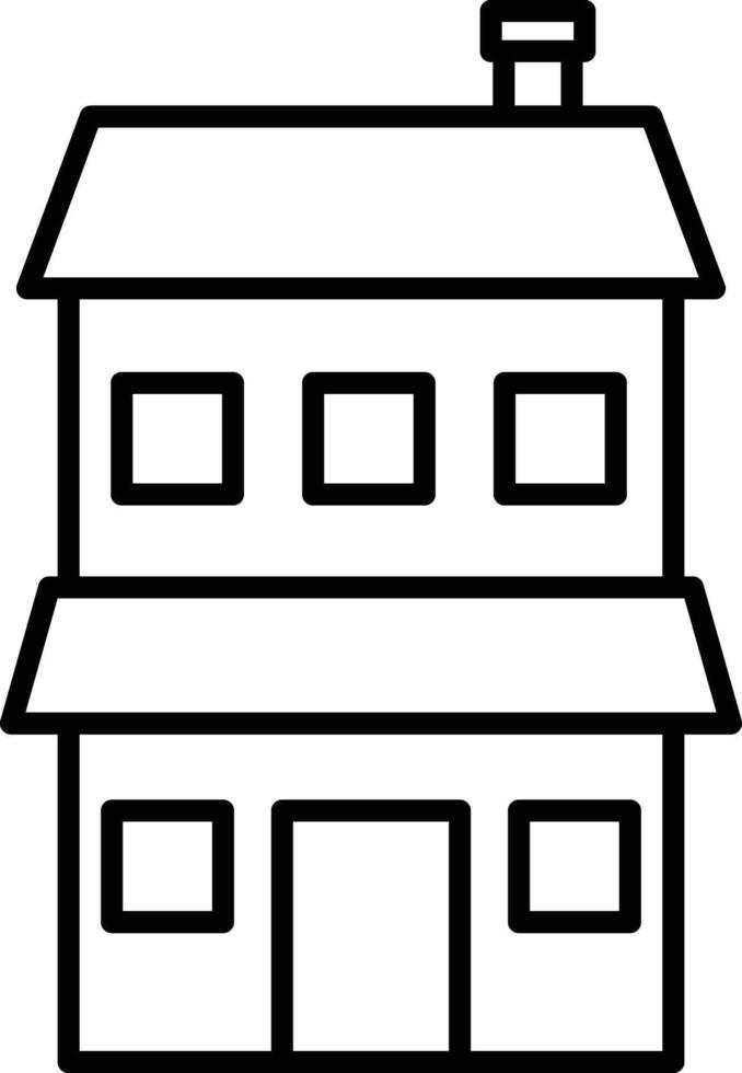 House outline illustration vector