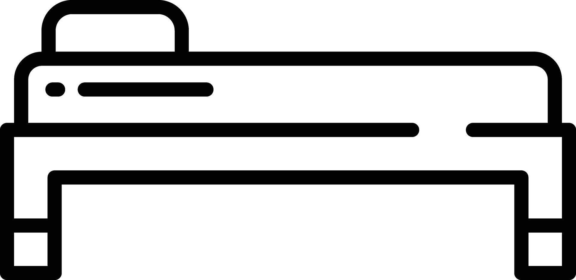 Bed outline illustration vector
