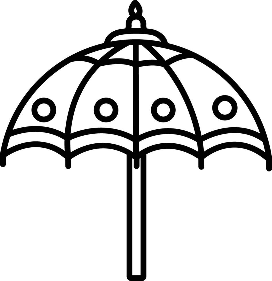 Umbrella outline illustration vector