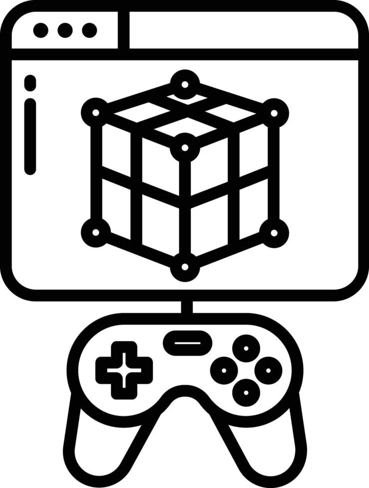 Web game outline illustration vector