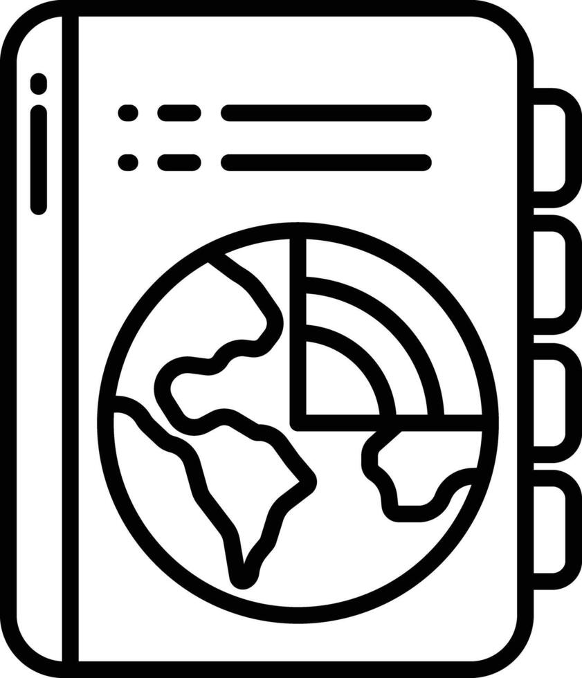 Book outline illustration vector