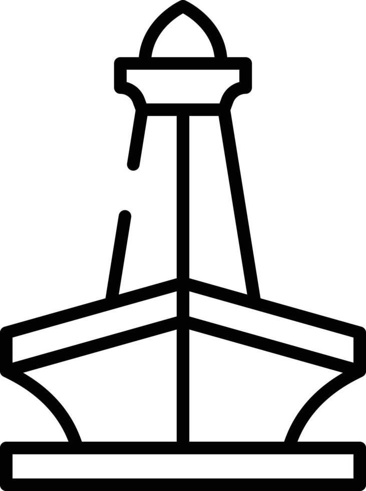 Monas outline illustration vector