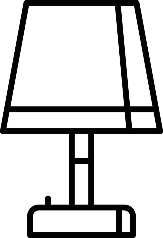 Table Lamp outline illustrations vector