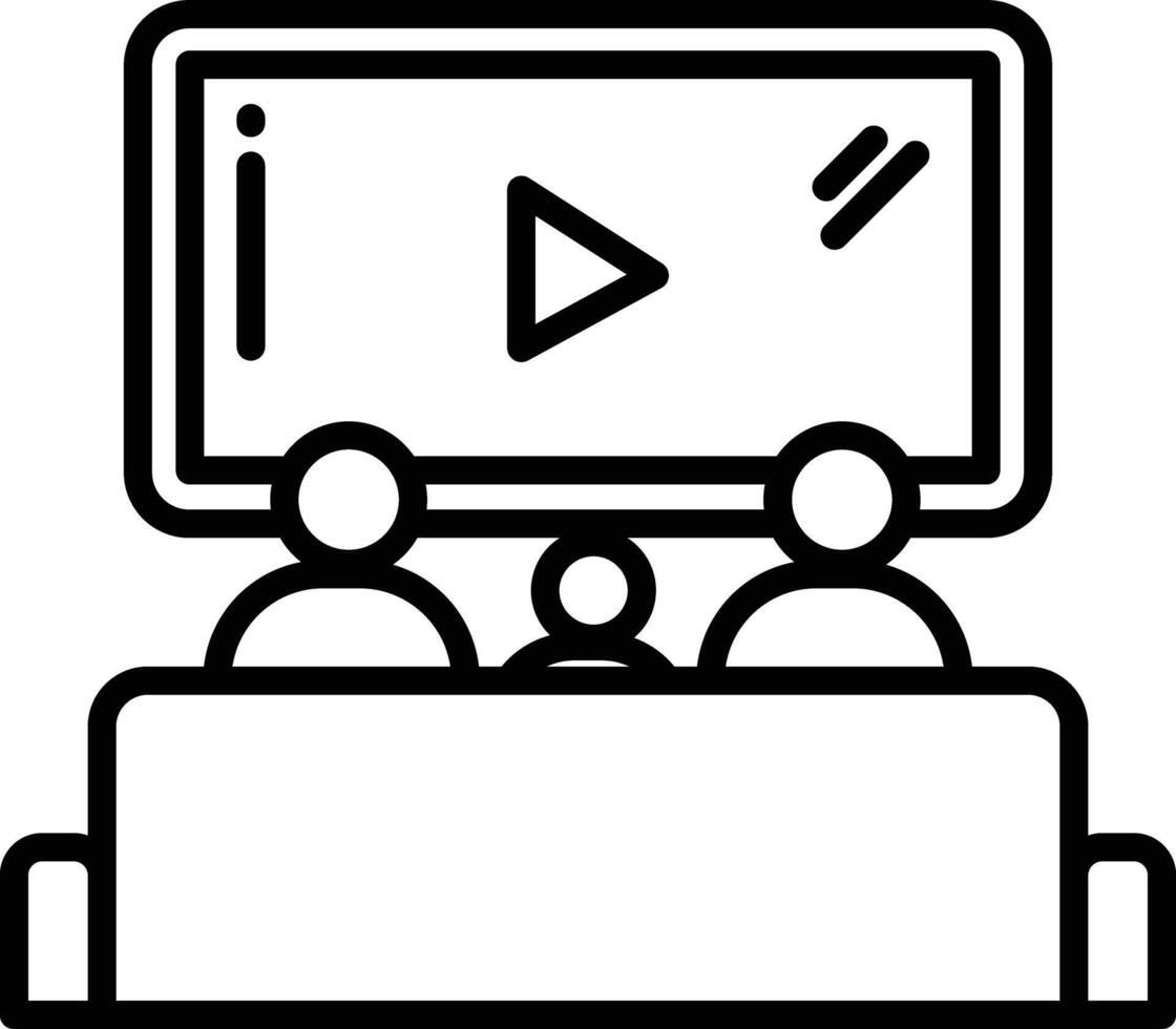 Family Time outline illustration vector