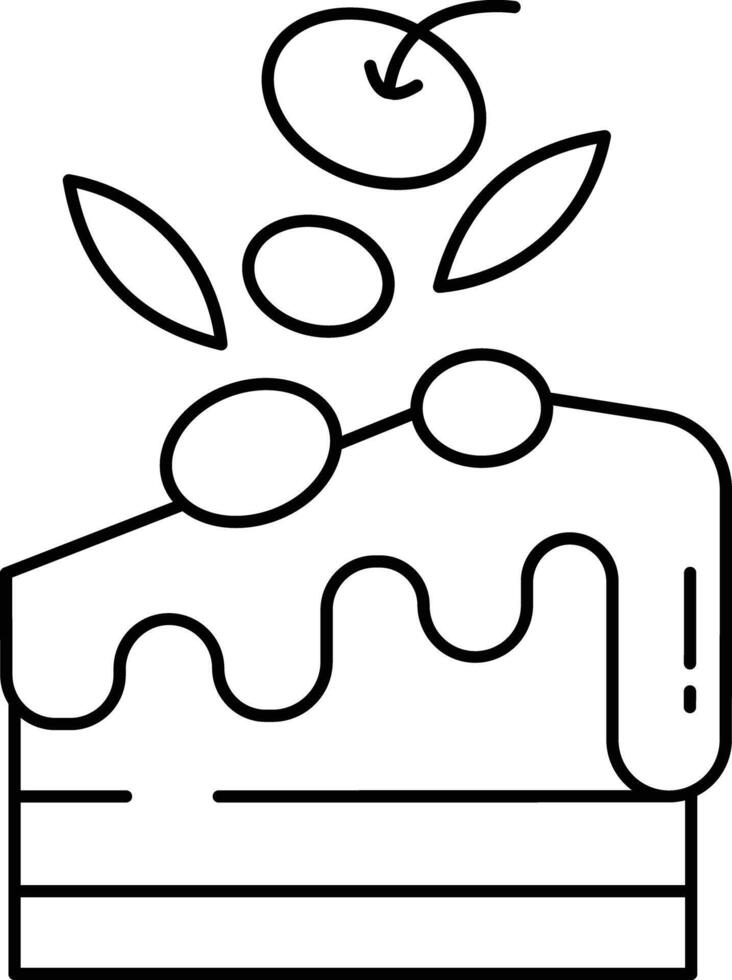 Pastry outline illustration vector