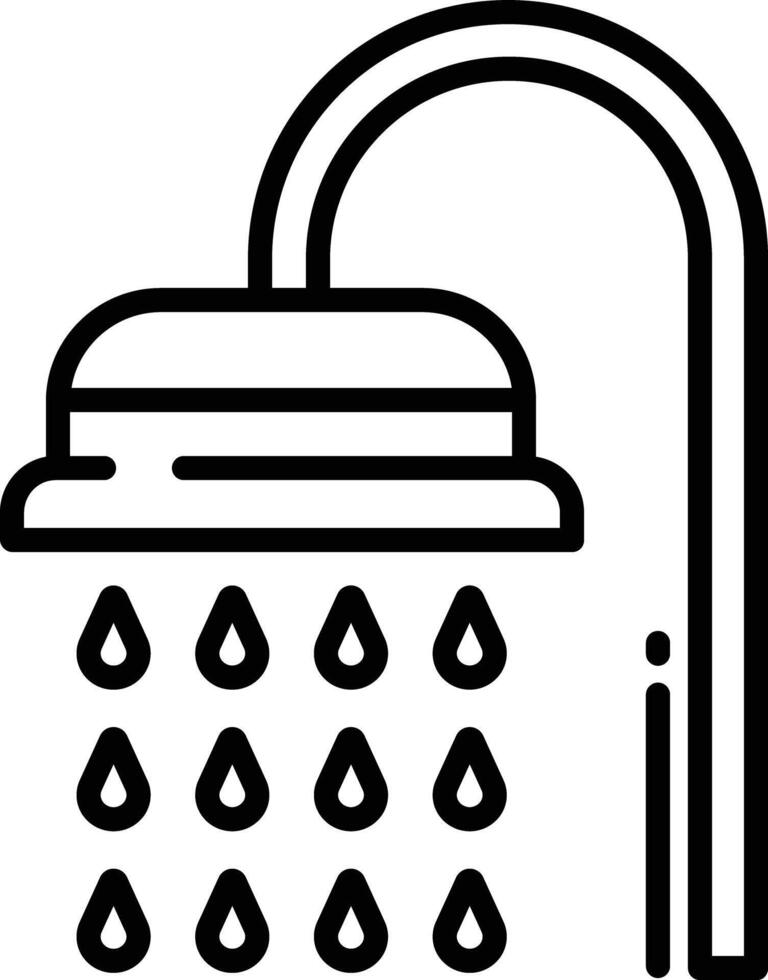 Shower outline illustration vector