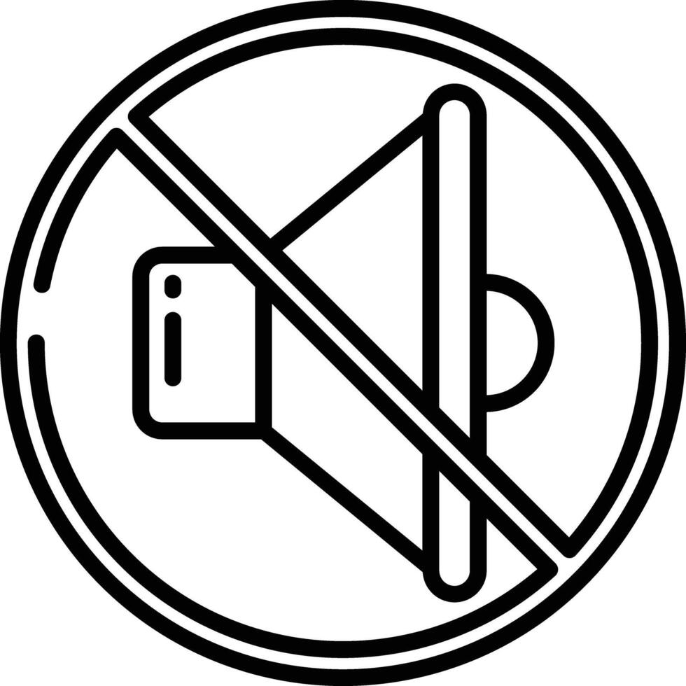 Mute outline illustration vector
