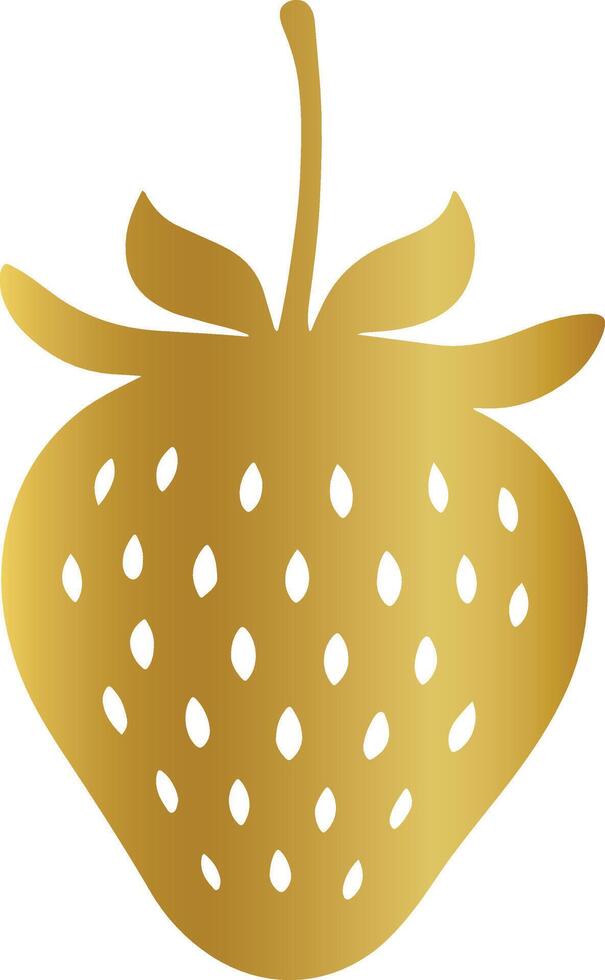 golden strawberry sign vector