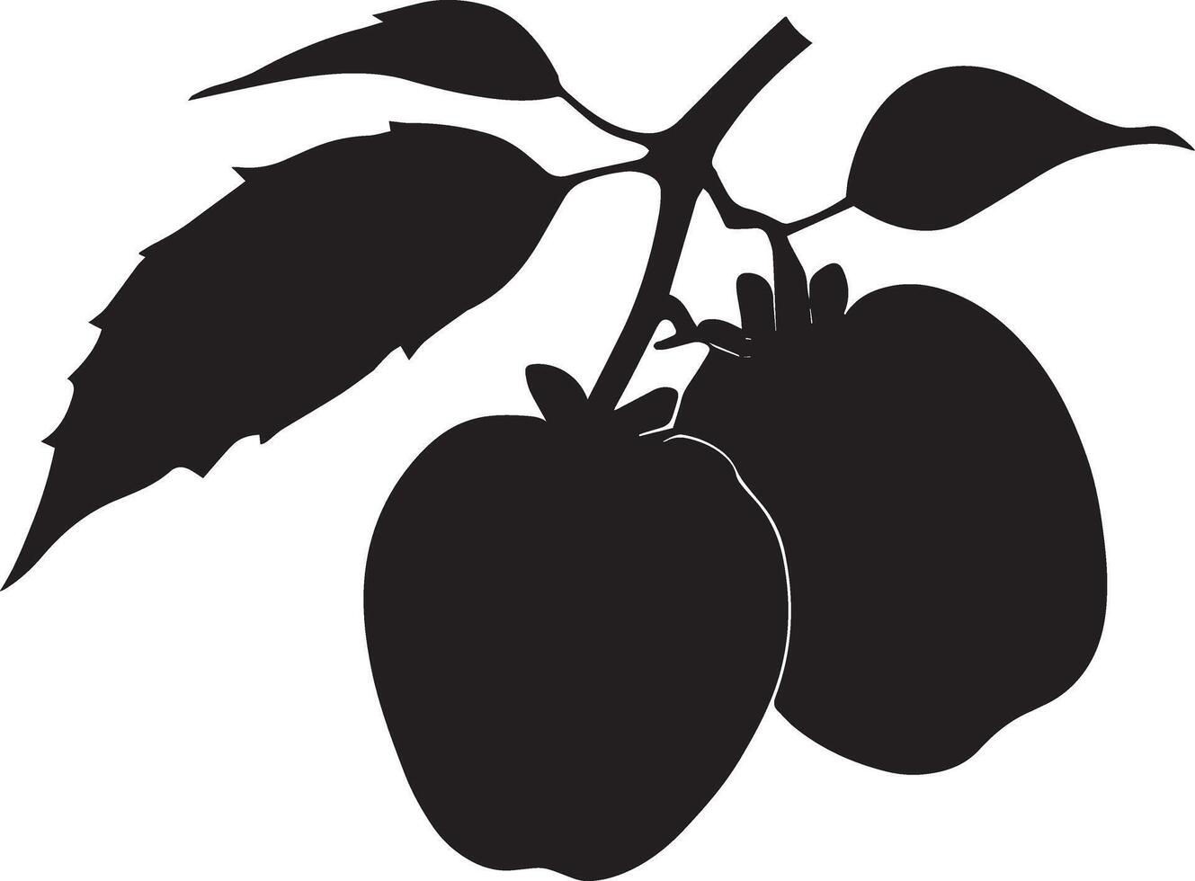 persimmon image silhouette, persimmon illustration, persimmon sign vector