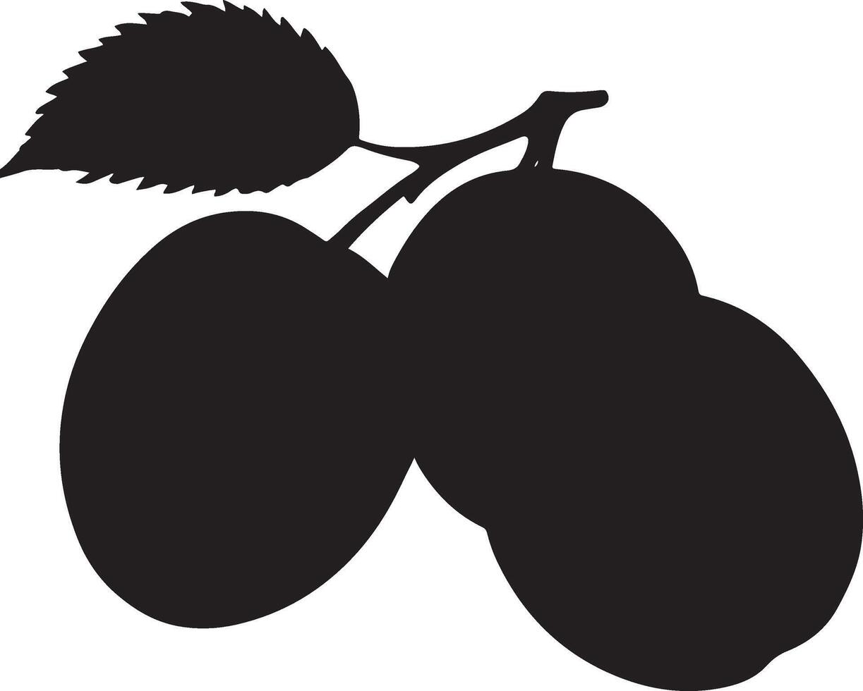 plum image silhouette, plum illustration, plum sign vector