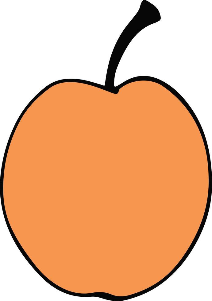 apricot sign, apricot illustration vector