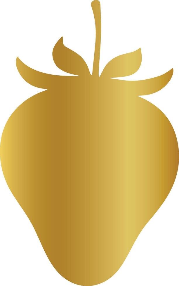 golden strawberry sign vector