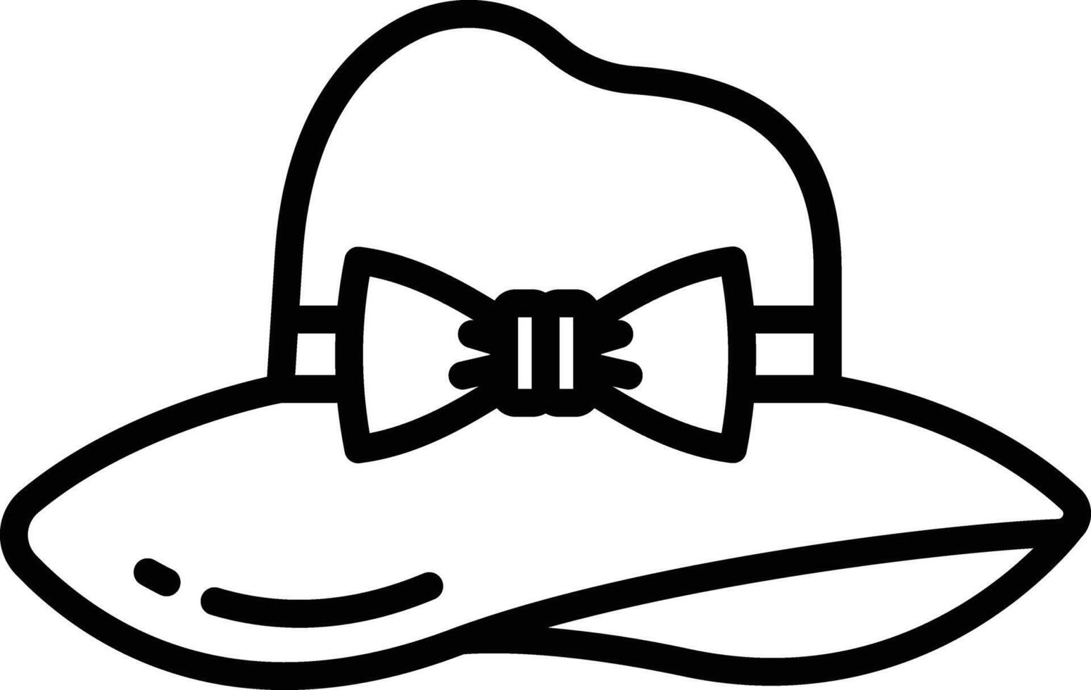 Pamela Hat outline illustration vector