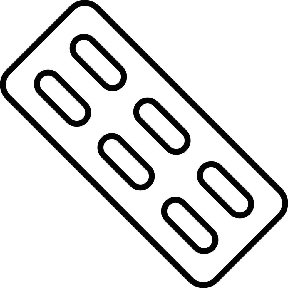 pill outline illustration vector