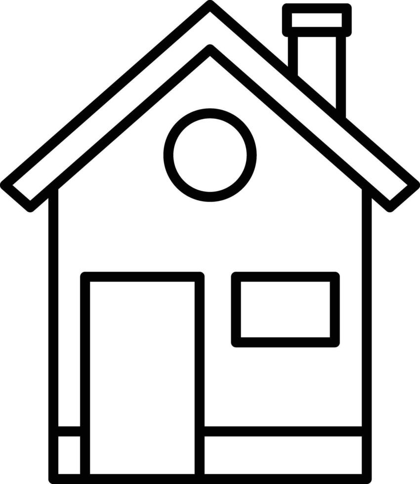 House outline illustration vector