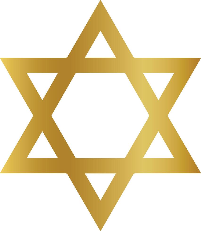 golden star of david, Star of David Judaism, Gold hexagon, angle, painted, gold vector