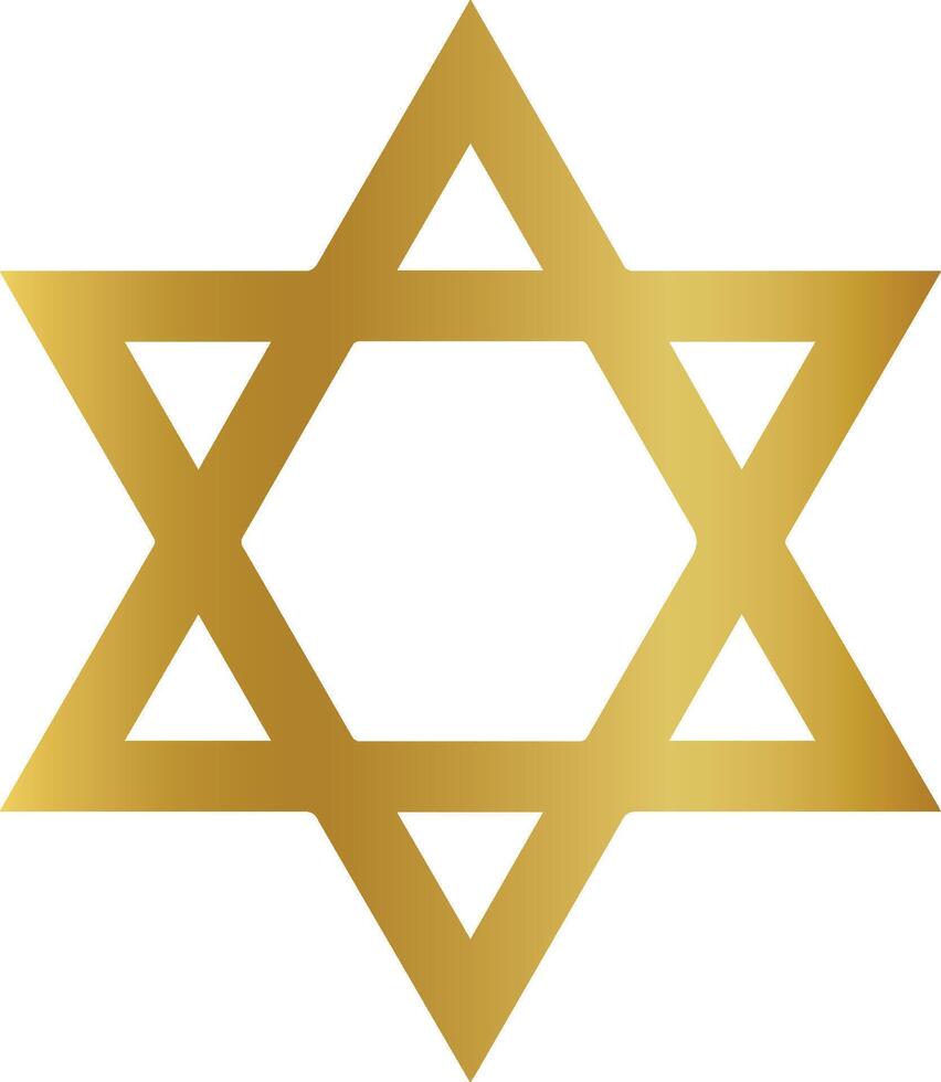 golden star of david, Star of David Judaism, Gold hexagon, angle, painted, gold vector