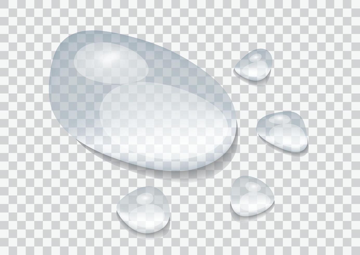 set of realistic water drop on background vector