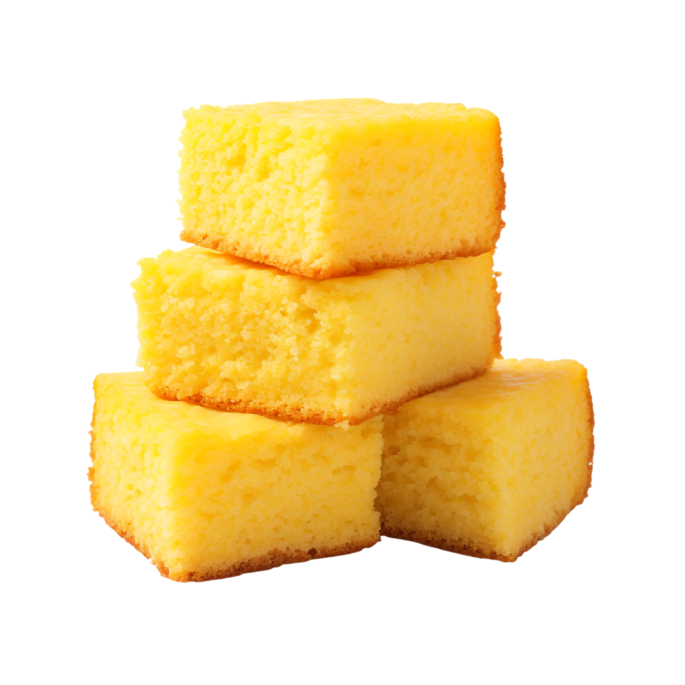 Cornbread against transparent background png