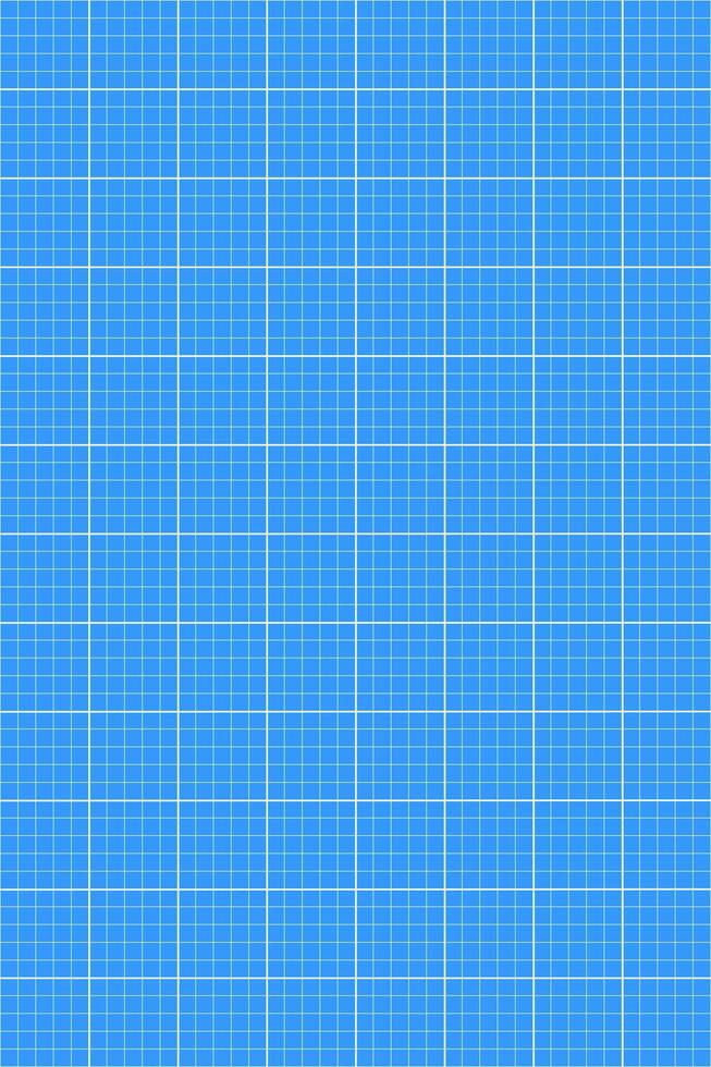Vertical blueprint grid worksheet. Checkered blank page template for notebook, office work, drafting, plotting, cutting mat, engineering, mechanics or architecting measuring. vector