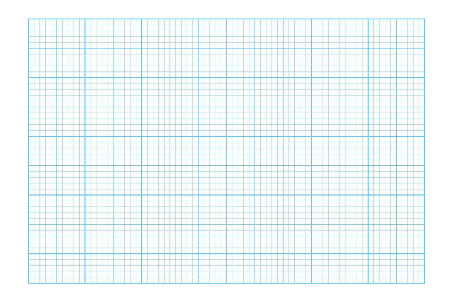Blue grid texture of notebook page. Checkered sheet template for math education, office work, memos, drafting, plotting, engineering or architecting measuring, cutting mat. vector