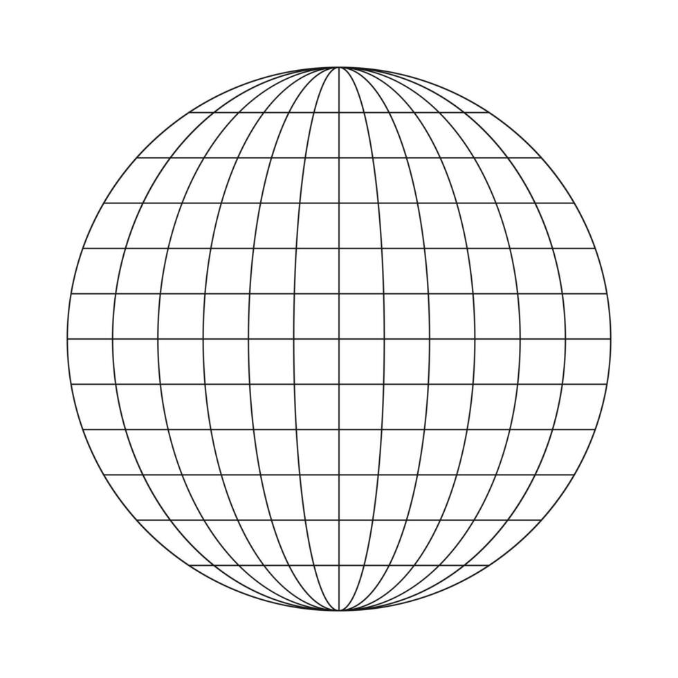 Wire globe icon. Earth planet sphere sign isolated on white background. Symbol of global social problems, people gathering, travelling, all around world delivery. vector