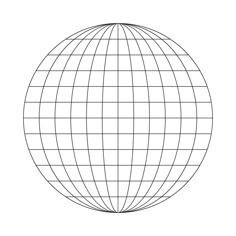 Wire globe icon. Earth planet sphere sign isolated on white background. Symbol of global social problems, people gathering, travelling, all around world delivery. vector