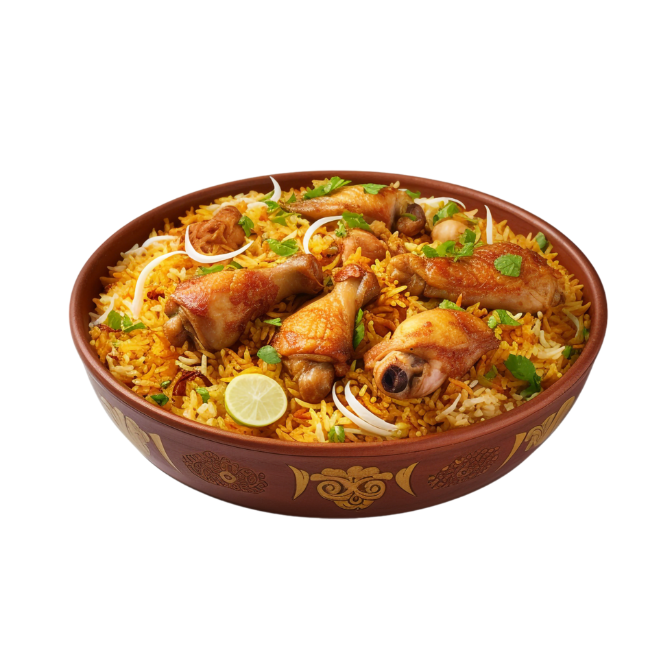 Biryani against transparent background png