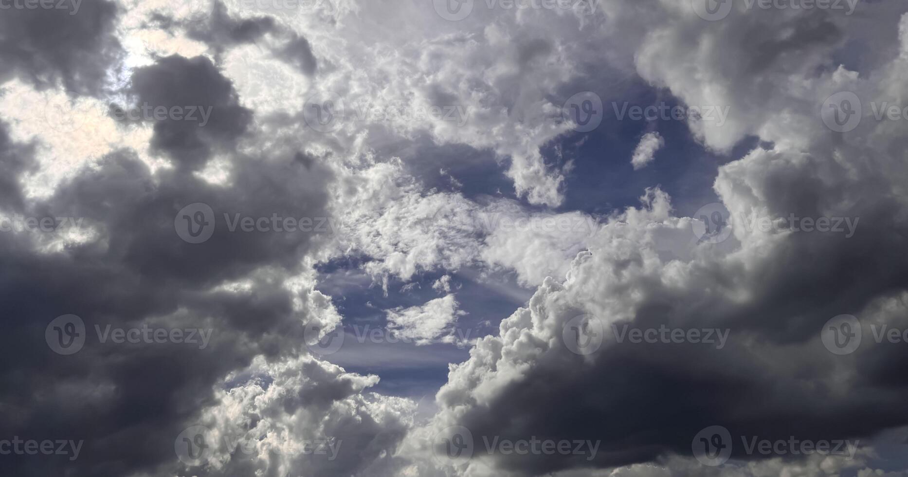 Magnificent beautiful form of cumulonimbus clouds blue sky cloud gradient light white background. Beauty clear cloudy in sunshine calm bright air background photo
