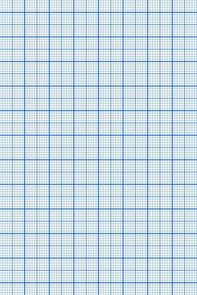 Blue grid paper texture. Checkered notebook sheet template for engineering or architecting measuring, school or college education, office work, memos, drafting, plotting. vector