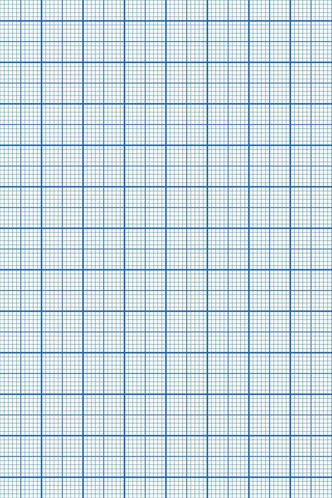 Blue grid paper texture. Checkered notebook sheet template for engineering or architecting measuring, school or college education, office work, memos, drafting, plotting. vector