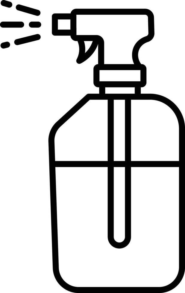 Hair spray outline illustration vector
