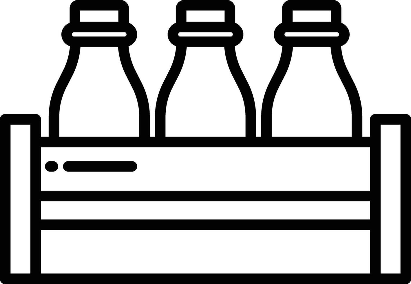 Milk bottle outline illustration vector