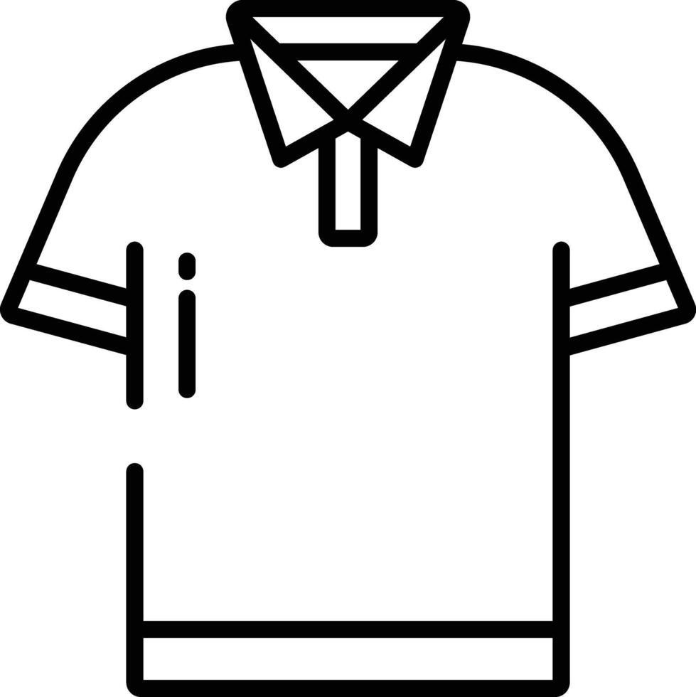 Polo Shirt outline illustration vector