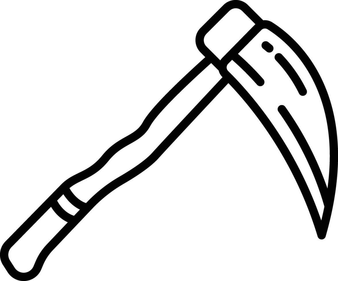 Pickaxe2 outline illustration vector