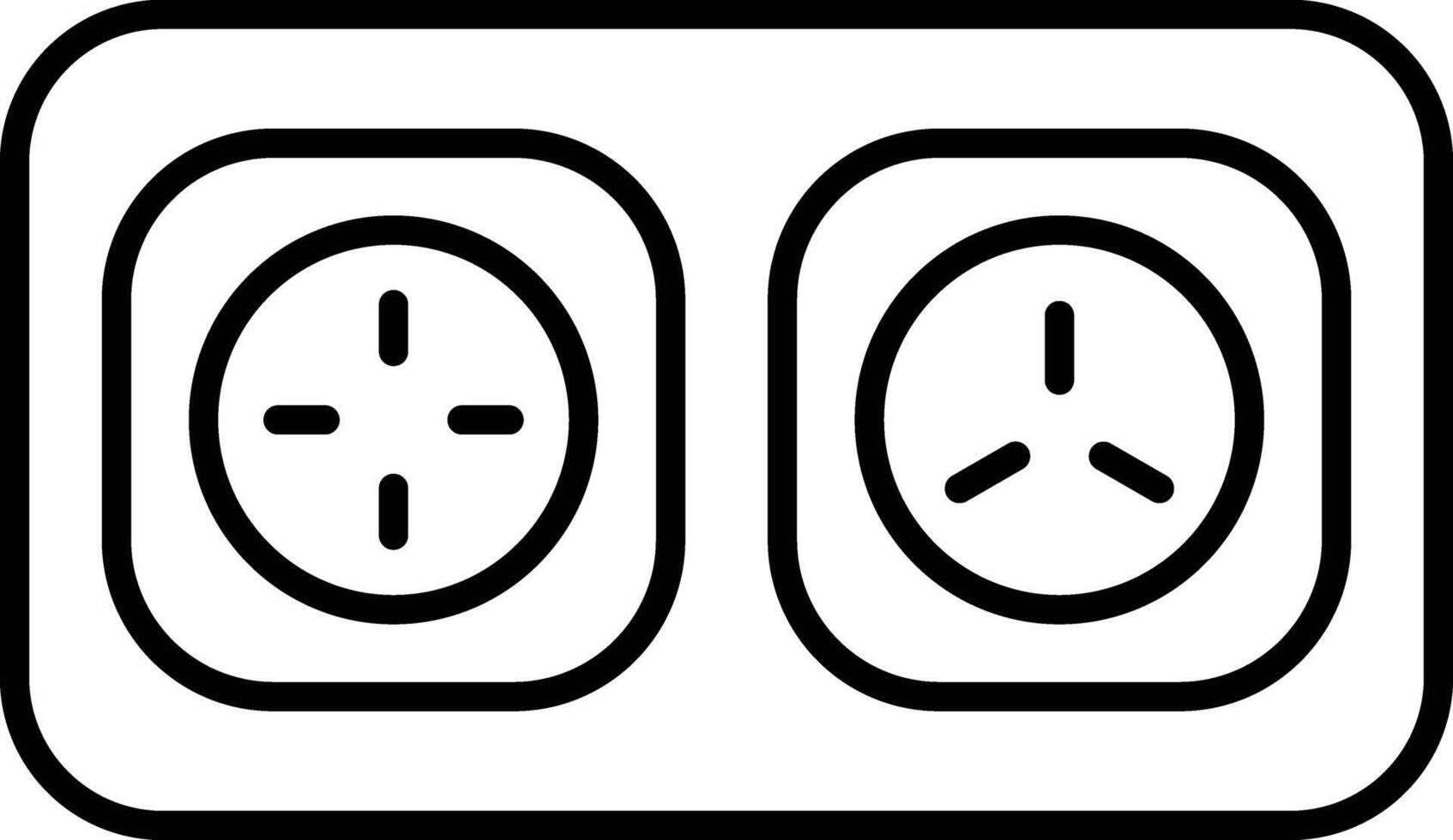 socket outline illustration vector